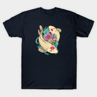 Japanese Tancho Koi Fish Illustration T-Shirt